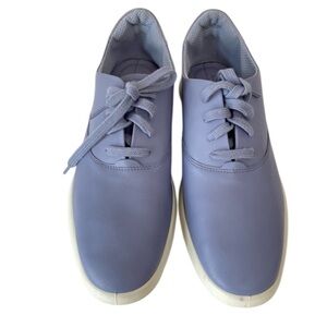 ECCO minimalist Sneakers low profile leather size 12 blue sleek comfort